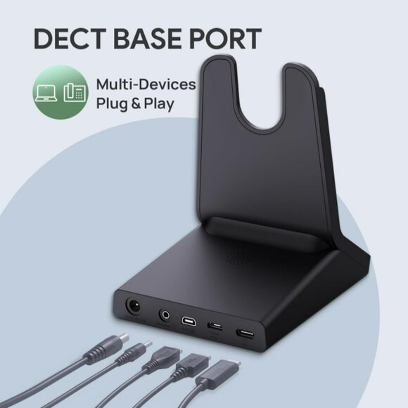 Yealink WH64 DECT & Bluetooth Mono Teams Wireless Headset, 606 ft Range Single - Picture 9 of 9